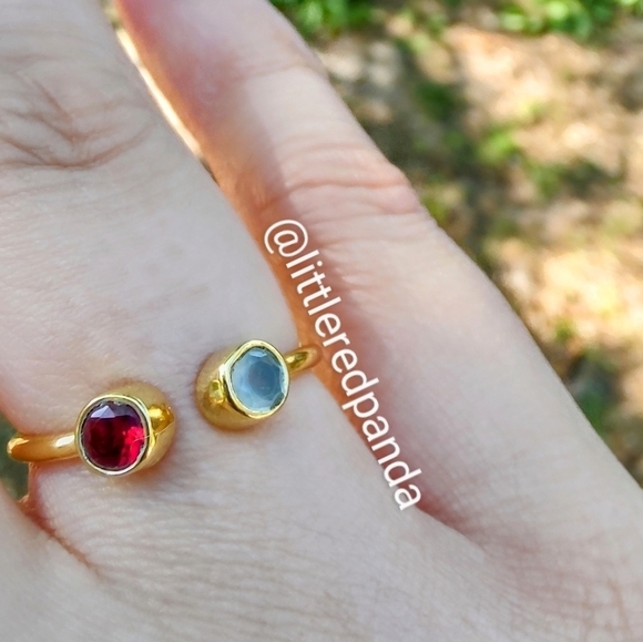 Duo Birthstone Gem ring - Picture 5 of 6